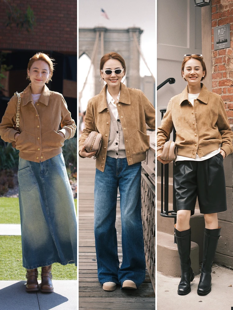 Winnietang Modern Tide Sudan Смешанные виды из овечьей кожи в стиле ретро для похудения с