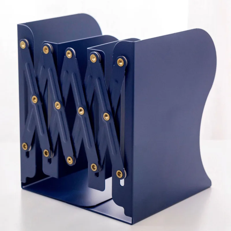

Adjustable Bookshelf Desk Organizer Retractable Bookends Metal Foldable Book Shelves Support Stand Home Office Accessories