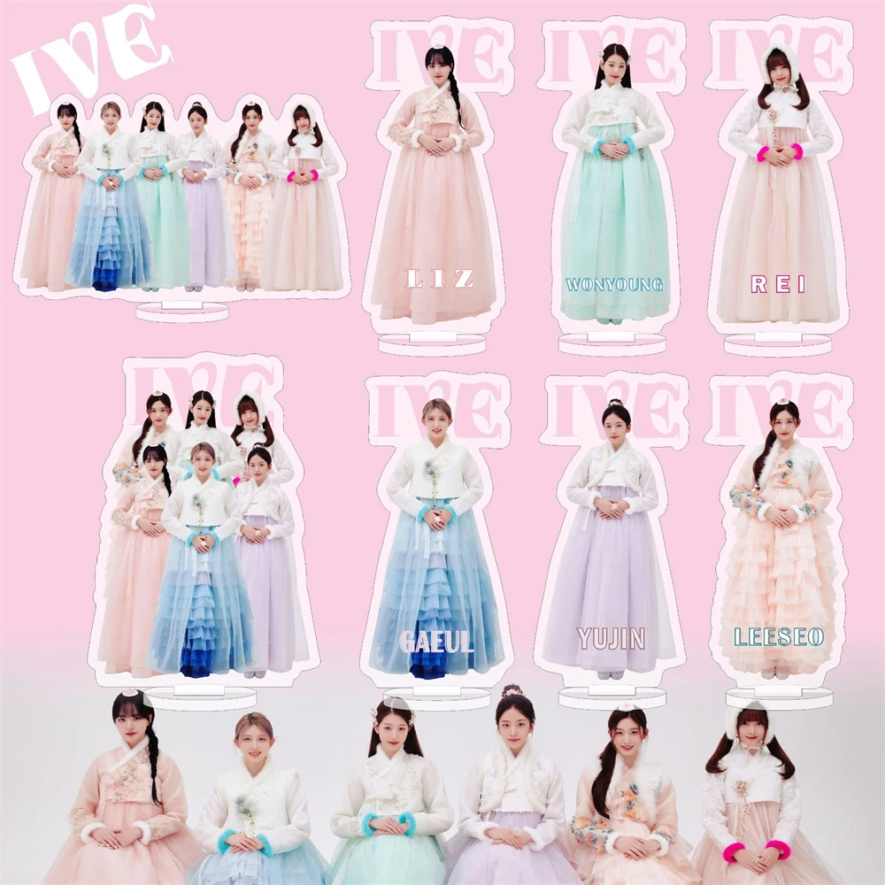 

Новинка KPOP IVE 2023 Акриловая Двухсторонняя стоячая фигурка аксессуары для украшения рабочего стола Лиз Рей Гаэль Leeseo Wonyoung Поклонники подарок