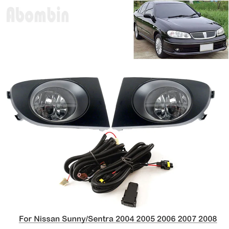 

Front Bumper Lamp Daytime Running Fog Light Assembly with Wiring Kit For Nissan Sunny Sentra 2004 2005 2006 2007 2008