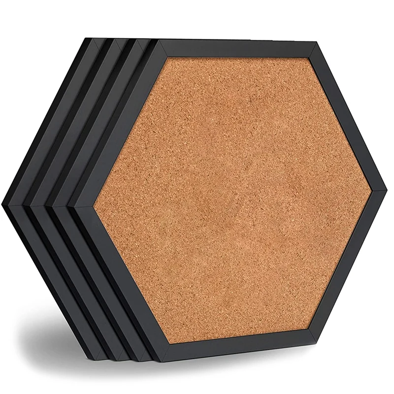 

4 Packs Cork Board Pin Board, Cork Boards For Walls With Frame, Decorative Black Bulletin Board For Office, School
