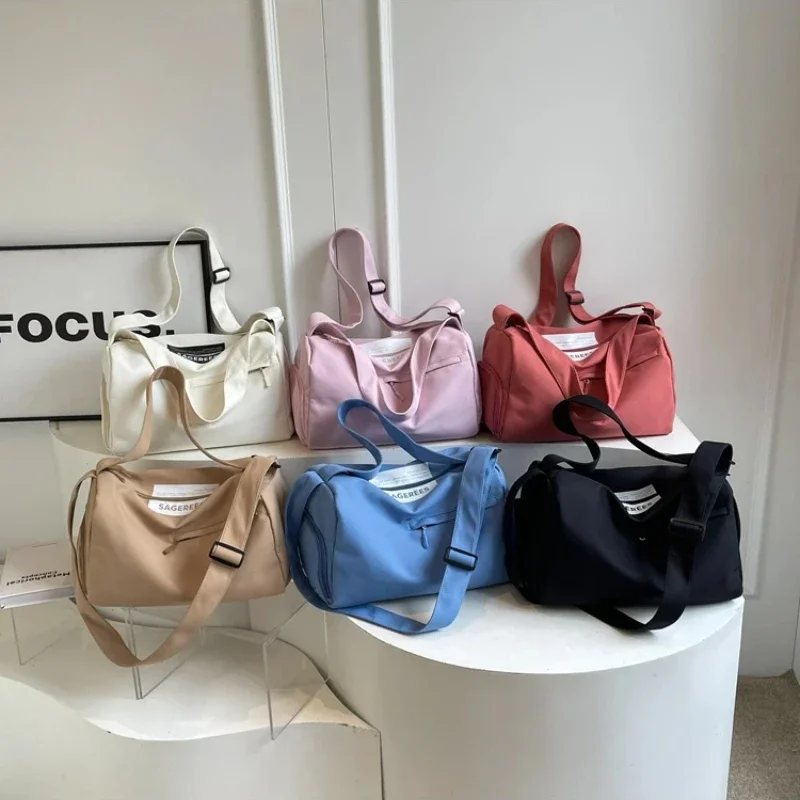 Прекрасные однотонные нейлоновые сумки через плечо Pinkycolor высококачественные