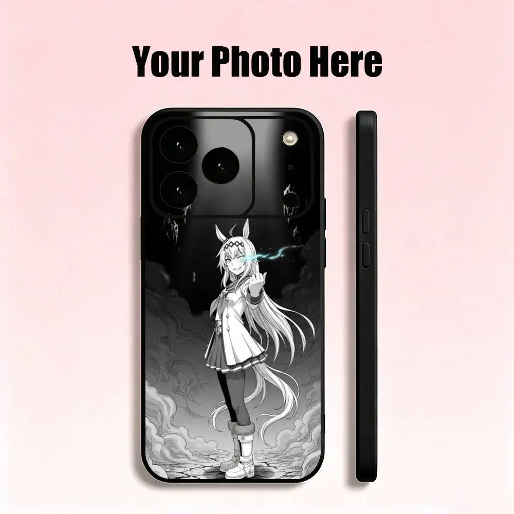 Фото Чехол для телефона Anime Oguri C-Cap Uma M-Musume для iPhone 17, 16, 15, 14, 13, 12 Pro Max и других моделей, мягкий черный чехол №4