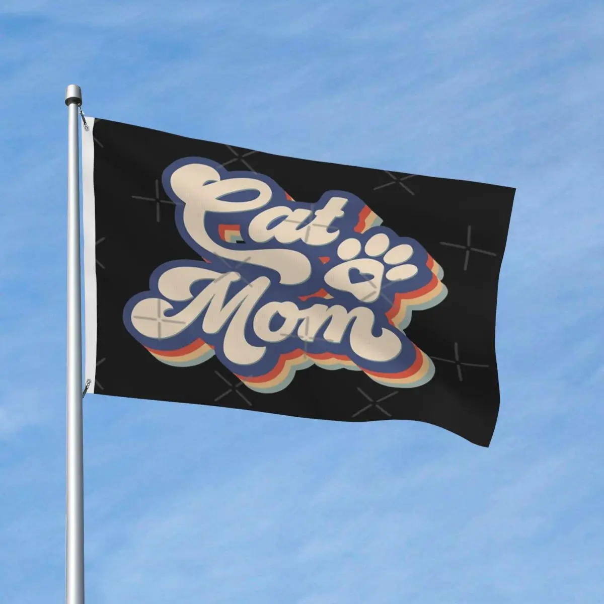 

Ретро Cat Mom декор с флагами полиэфирный материал легко повесить выцветает устойчивая мягкая ткань легкий изысканный несколько стилей