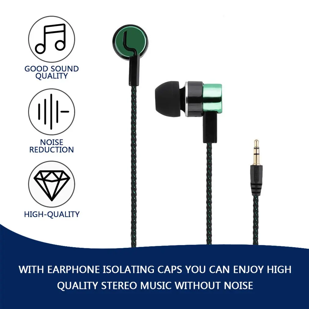 Проводные наушники 5 цветов 3 мм Спортивная гарнитура для бега шумоизоляция