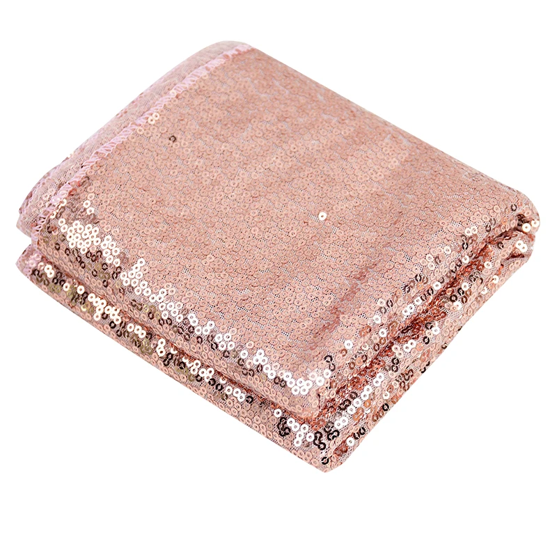 Rose Gold Sequin Table Runner Glitter Table Cover for Wedding Birthday Party Table Decorations Baby Shower Supplies 180x30cm  images - 6