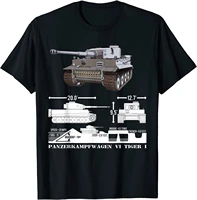 panzer vi tiger tank ww2 german tanks infographic diagram t shirt short sleeve casual cotton o neck summer tees