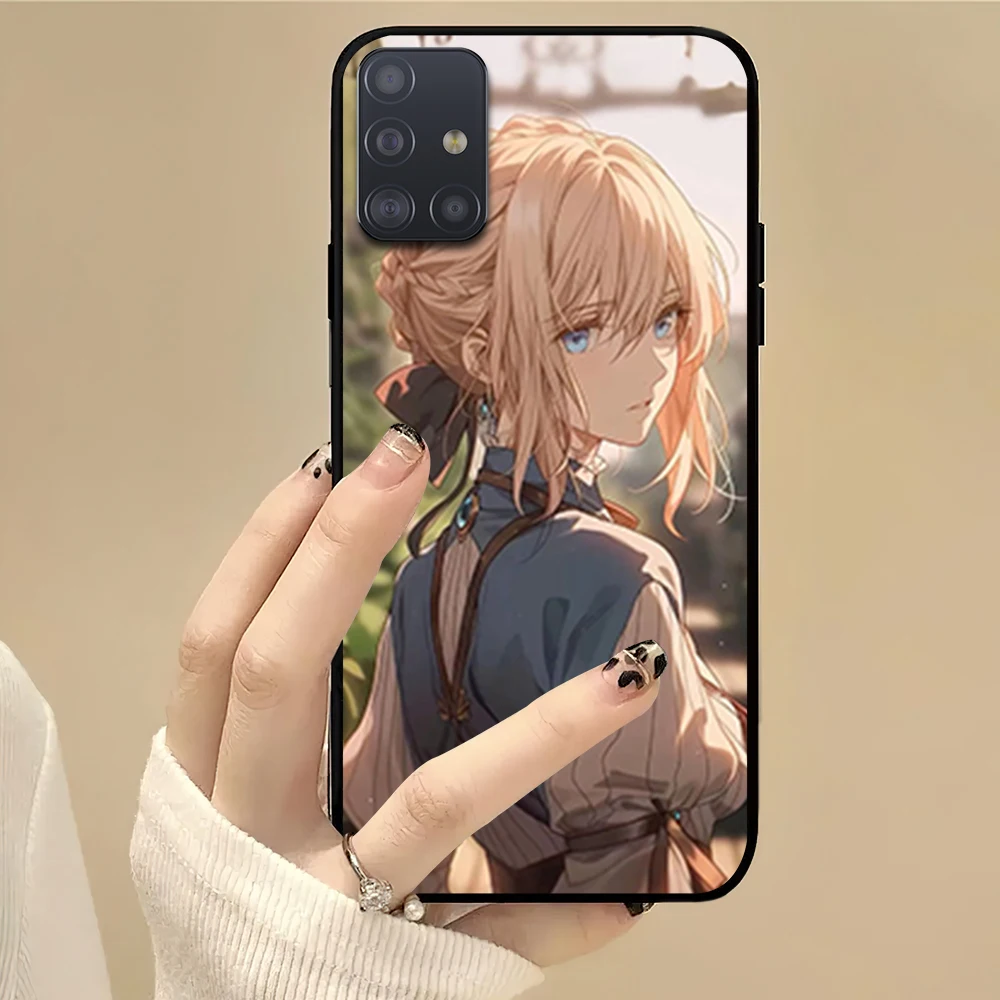 Cartoon V-Violet E-Evergarden Phone Case For Samsung S22 S23 A73 A72 A71 A54 A53 E ULTRA Color Soft Shell