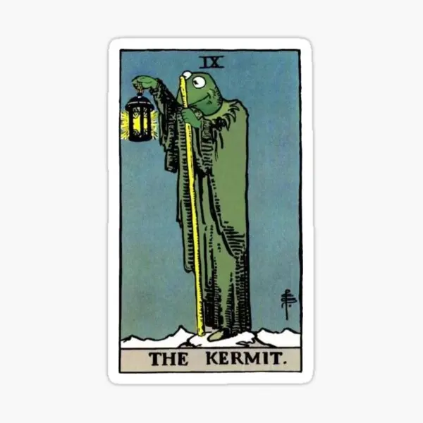 

5 шт. наклеек Kermit Tarot для дома бутылки с водой фон для багажа милый аниме принт окно детские забавные украшения ноутбук