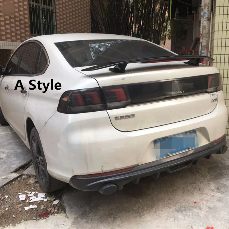 2 вида спойлера ДЛЯ Peugeot 308 408 508 301 207 206 RCZ седан АБС-материал углеродный вид