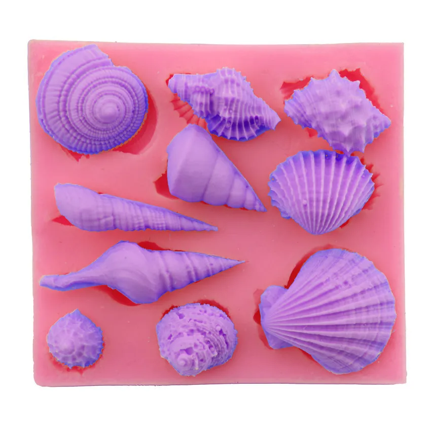 

Sea shell scallop DIY silica gel sugar turning baking tool chocolate cake mold