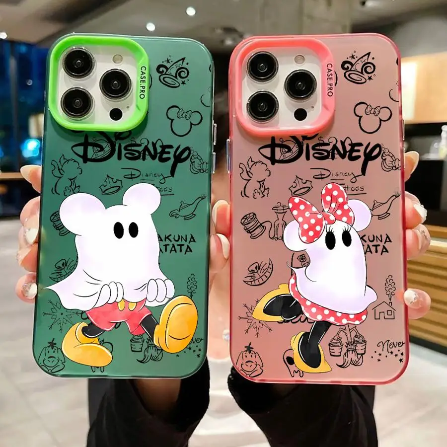 Чехол для телефона Disney с Микки и Минни на Хэллоуин iPhone 16 15 14 13 12 11 Pro Max X XR XSMAX 8 7 Plus