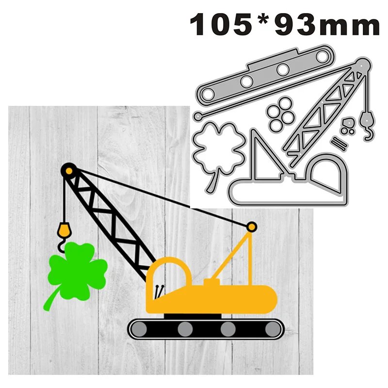 2022 New Construction Vehicle Crane Metal Cutting Dies for Scrapbooking Paper Craft and Card Making Embossing Decor No Stamps