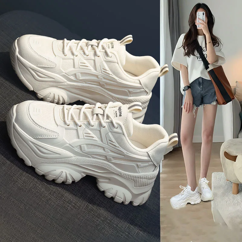 

Thick-soled dad shoes women's new breathable white casual sports shoes running shoes vulcanized shoes womens shoes