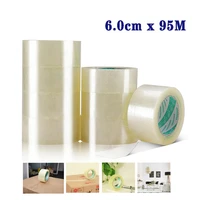 125roll 6cm wide 95meters length transparent strong carton sealing tapes parcel packaging packing box packer tape adhesive