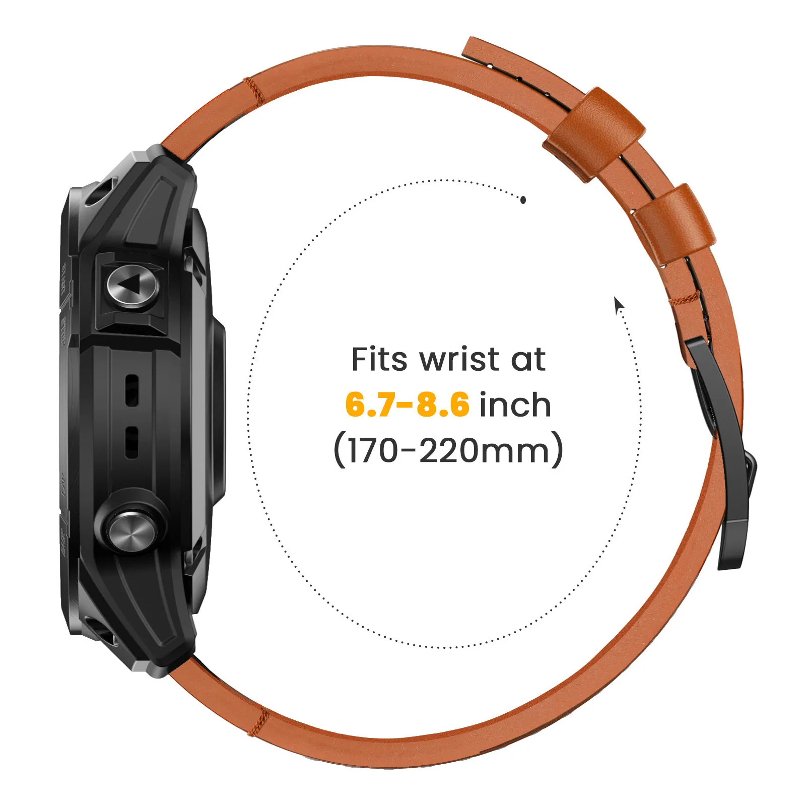 22 26mm Genuine Leather Strap for Garmin Fenix 6X Pro/6X/7X/5X Quick Fit Band for Tactix 7 Pro/Fenix 5 6 7/ Instinct Watchband