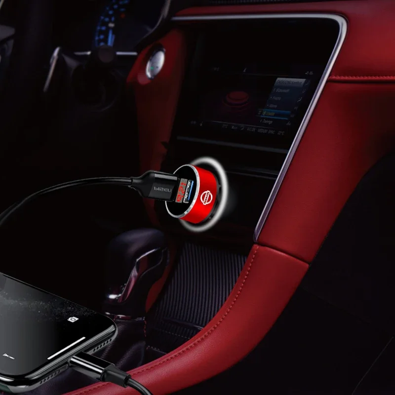 1 шт. автомобильное зарядное устройство 2 USB-порта быстрая зарядка цифровой