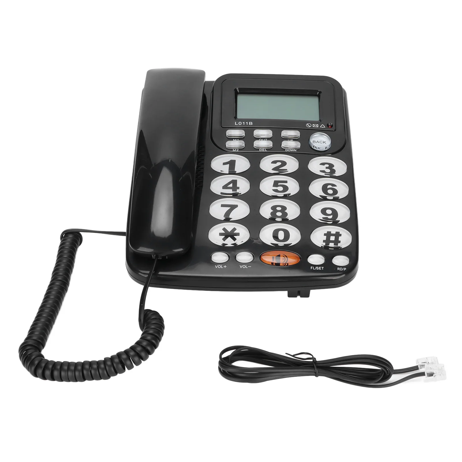 Large Buttons Landline Phone Caller ID Tilt Display Desk Corded Telephone Adjustable Sound Volume For Home Office Hotel