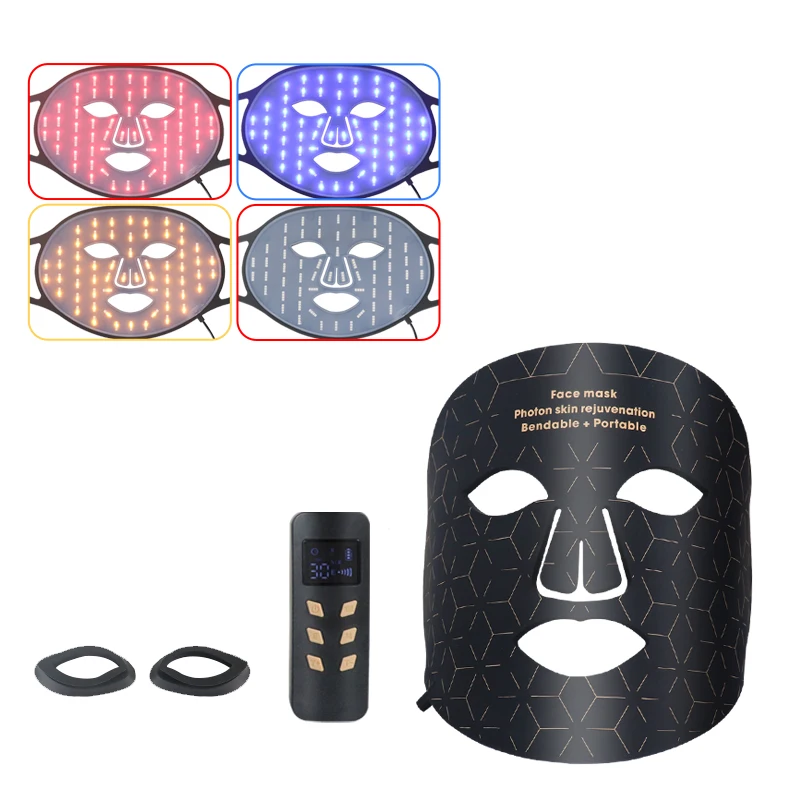 

Прямая поставка, оптовая продажа, 4 цветные светодиодные фотонные терапевтические машины для домашнего использования, маска для лица, с шее...