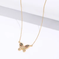 white diamond colored butterfly pendant necklace exquisite gift for girlfriend