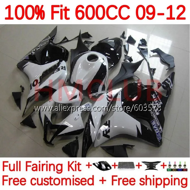 

Injection For HONDA CBR 600 CBR600 RR CC 600RR F5 CBR600RR 2009 2010 2011 2012 600CC 09 10 11 12 Fairing 146No.14 white glossy