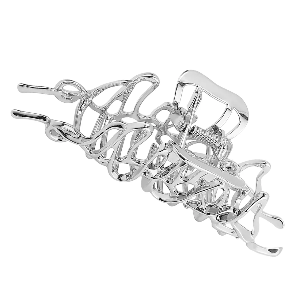 

Irregular Hairpin Metal Accessory Jaw Clip Hollow Claw Tiara for Girls Alloy Trinket Shake Toothed (iron) Clasp Clips