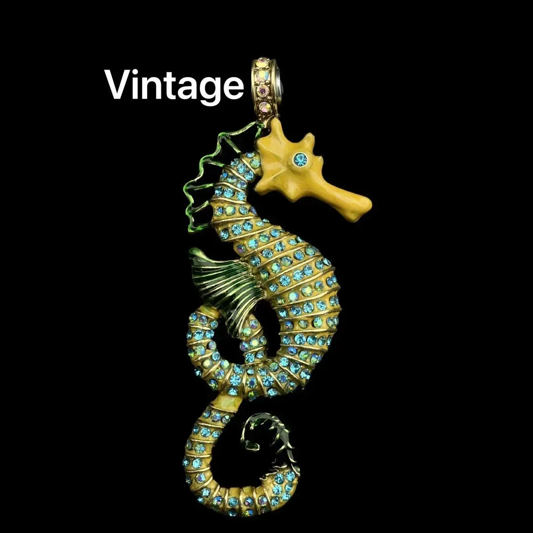 KFVintage настоящая золотая гальваническая эмаль инкрустированная чешскими