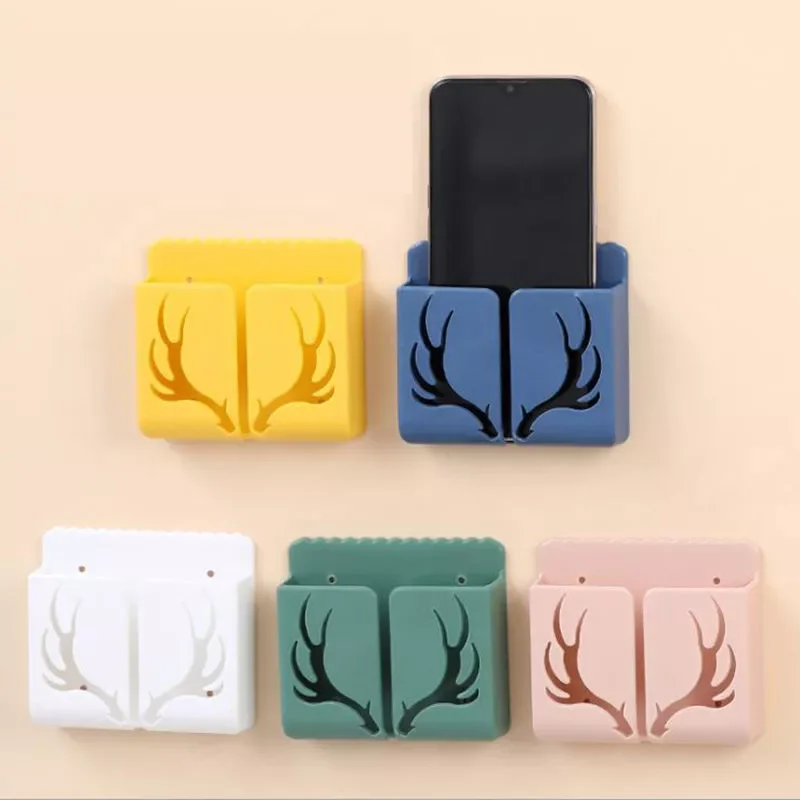 

Wall Mounted Storage Box Remote Control Storage Box Air Conditioning Remote Control TV Storage Box Phone Holder Organization 1pc