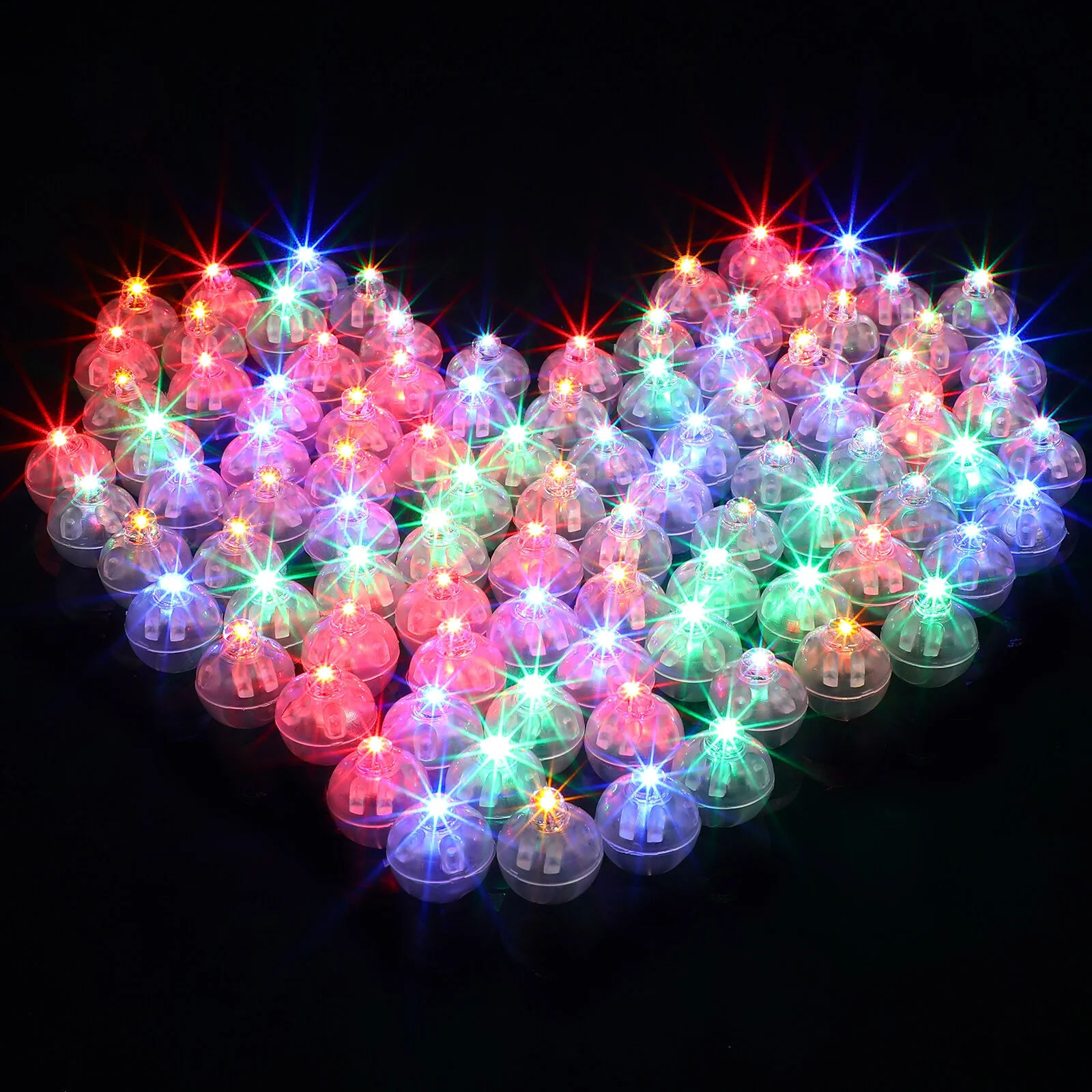 

100 Pcs Paper Lantern Lamp LED Light Bulb Decoration Balloon Tumbler Interior Lights Plastic Small Mini