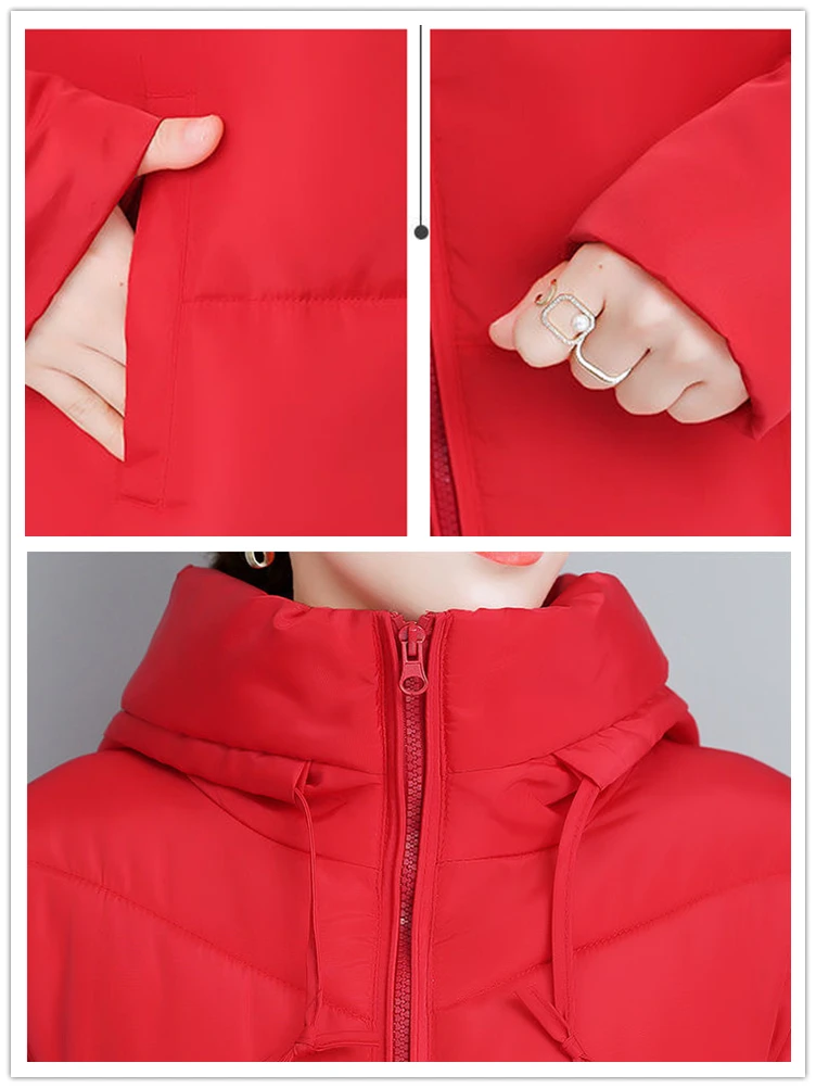 Winter Long Parkas Coats Women Slim Hooded Big Size 5xl Thick Jackets Elegant Warm Chaquetas Cotton Padded Casaco Casual Jaqueta