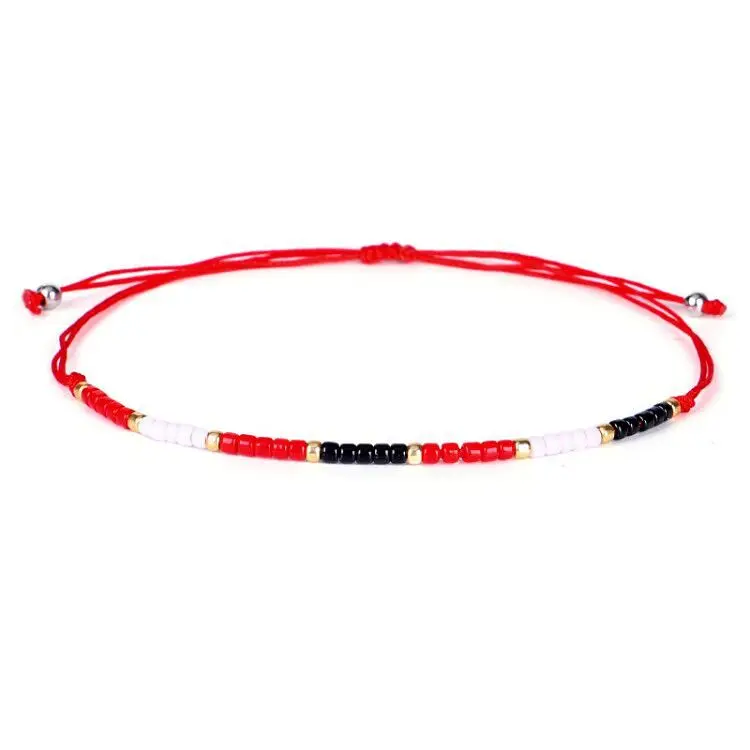 24PCS Boho Handmade Beaded African Anklets Multicolor Women Stretch Seed Beads Rainbow Bracelets Foot and Hand Chain Jewelry |