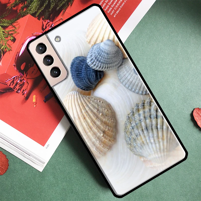 Фото Чехол для телефона Sea Shells для Samsung Galaxy S24 S25 Ultra S9 S10 S20 FE S21 S22 S23 Ultra Plus, задняя крышка №5