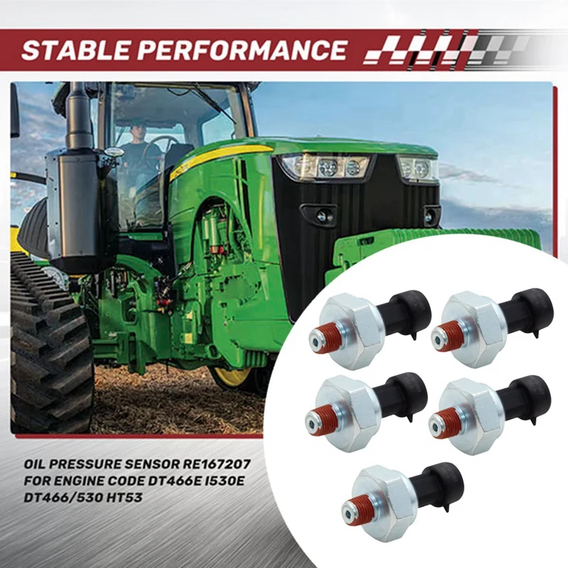 5 шт. RE 167207 Датчик давления масла для тракторов двигателя John Deere код DT466E I530E DT466/530 HT53