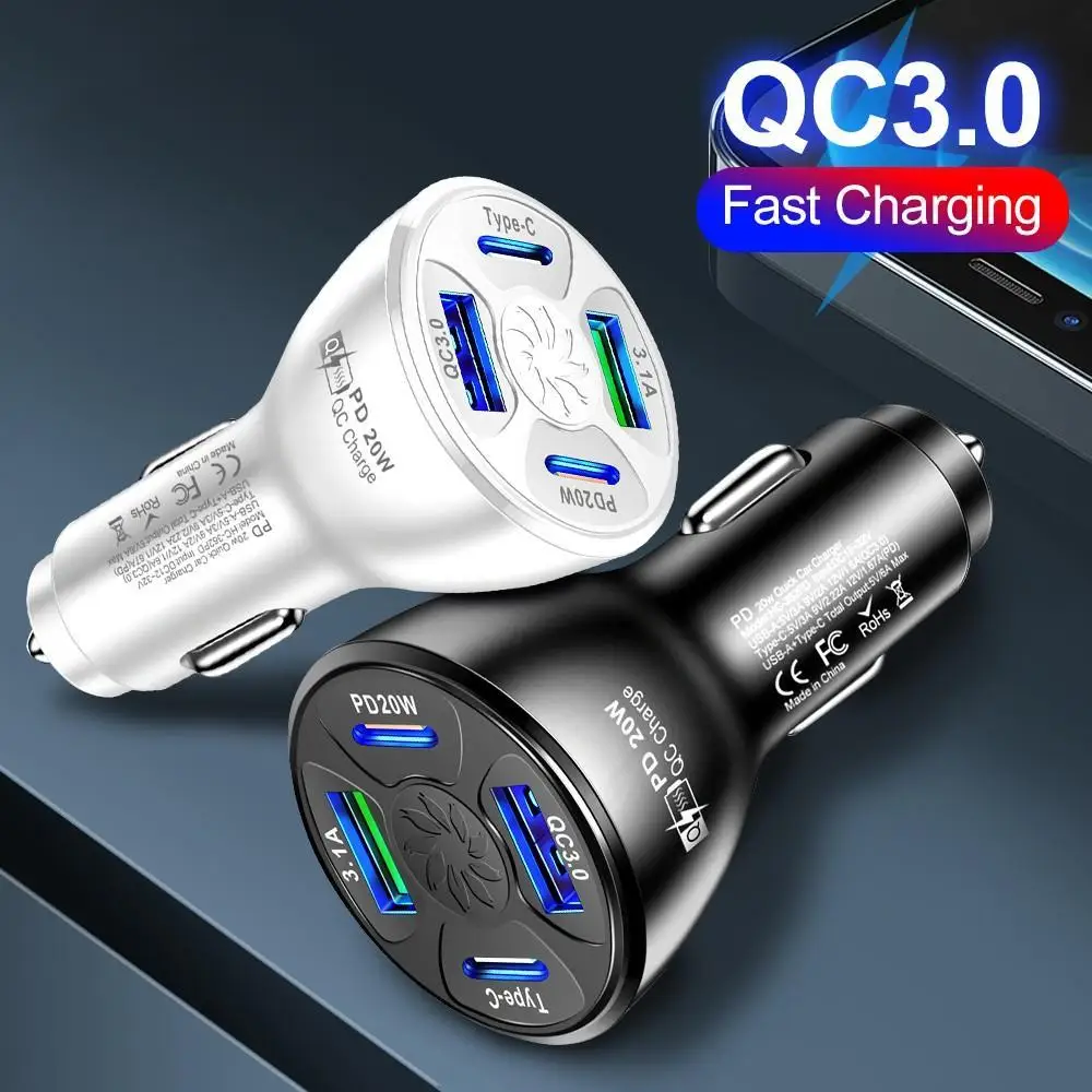 

Olaf USB C Car Charger QC 3.0 Type PD 20W Fast Charging Car Phone Charger For IPhone 12 13 Pro Xiaomi Huawei Samsung USB Charger