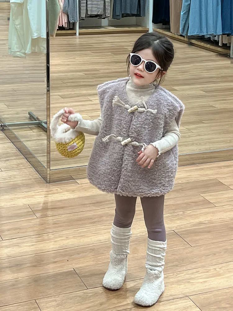 Темпераментный осенне-зимний костюм для девочек новинка 2024 года стеганый