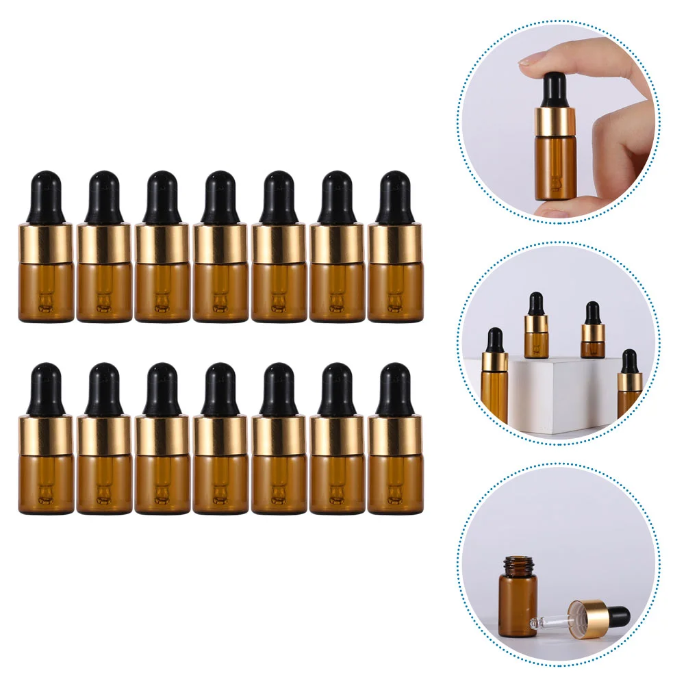 

Dropper Bottles Bottle Glass Oil Amber Empty Essential Eye Tincture Vial Refillable Mini Pipette Small Oils Cosmetics Medicine