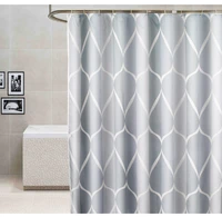 shower curtains 180cm gray geometric water repellent bathroom curtain 71 inches modern style farmhouse printed curtains simple