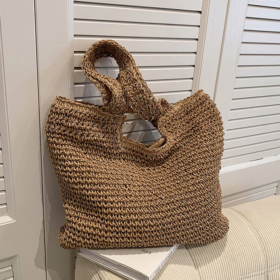 

Luxury Designer Handbag for Women Trend Top-handle Bag Fashion Straw Shoulder Bag Purses and Handbags New Trend Woven Beach Bags