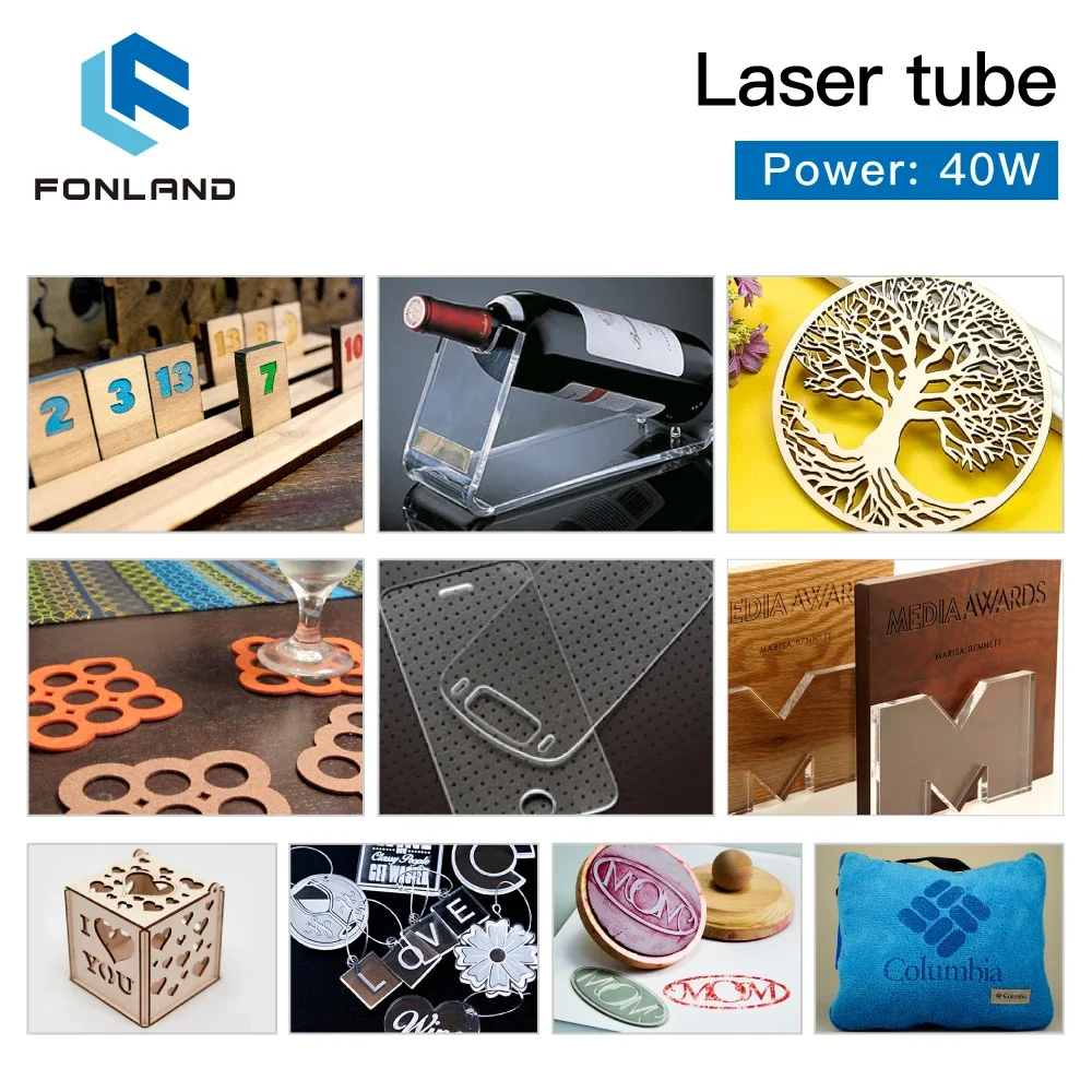 Лазерная трубка Fonland Co2 40 Вт длина 700 мм стеклянная лазерная лампа для станка
