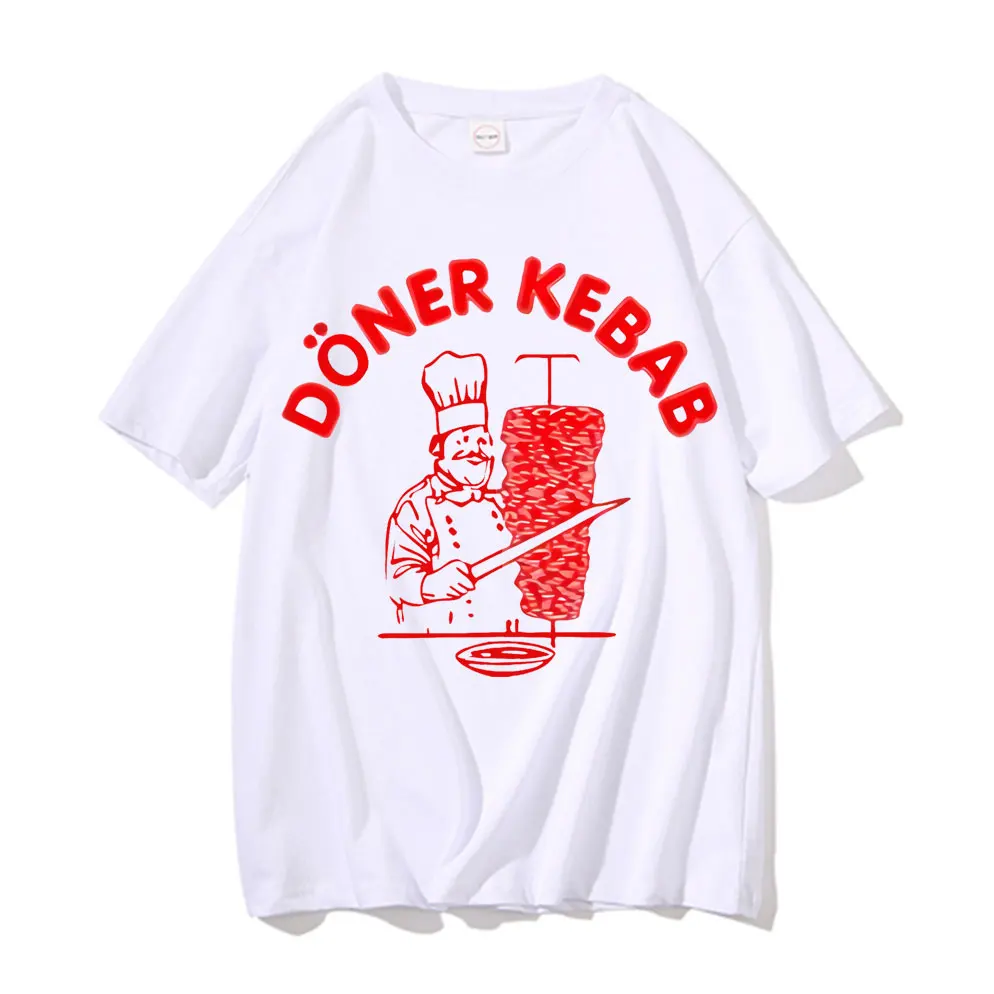 

Футболка Doner Kebab с графическим принтом, летние мужские и женские футболки большого размера, топы, забавные мужские модные футболки, мужские б...