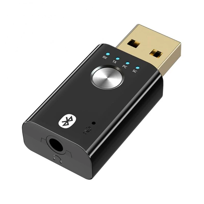 

4 в 1 беспроводной USB Bluetooth 5,0 адаптер 3,5 мм разъем AUX BT аудио приемник передатчик для автомобиля ТВ динамик адаптер стерео