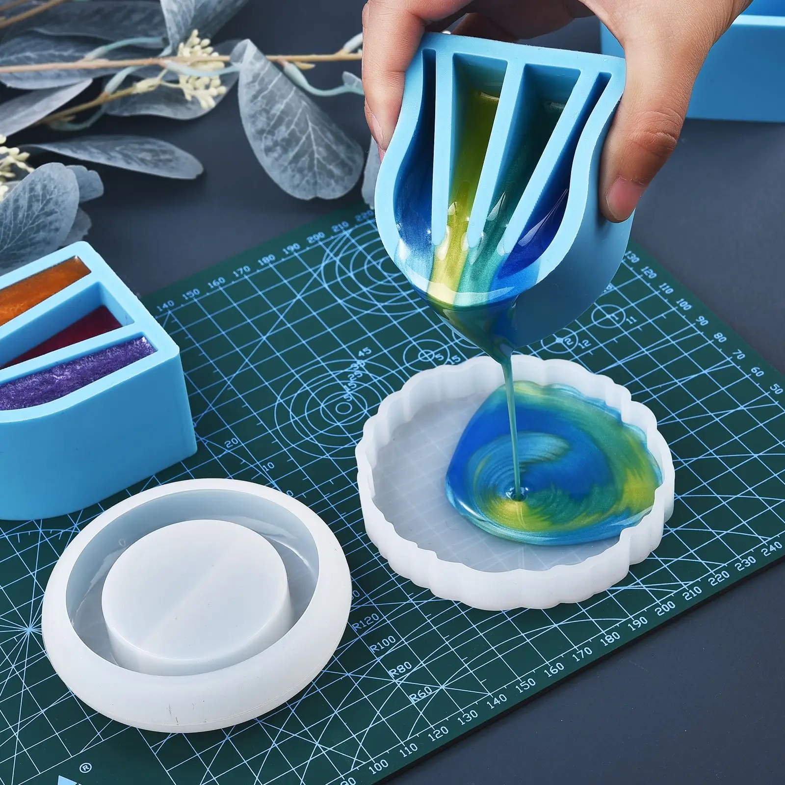 

Silicone Distributing Cup Toning Cup Distributing Cup For DIY Crystal Epoxy Resin Mold Jewelry Making Tools