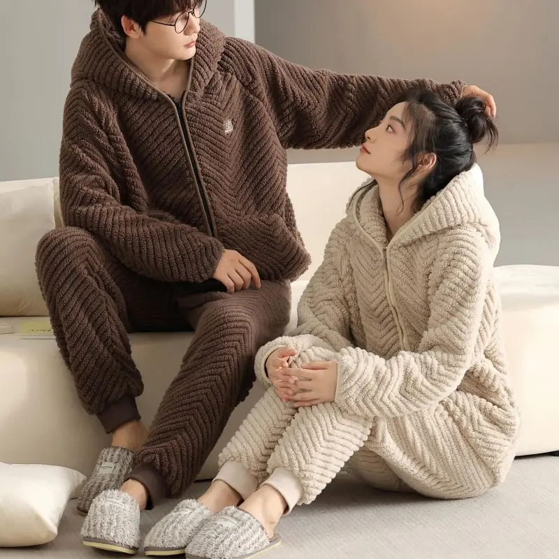 Милые пижамы женская теплая одежда для сна фланелевая зимняя пижама девочек