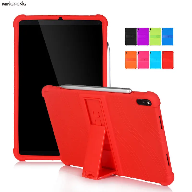 

4 Cornors Thicken Silicon Cover Case with Kickstand For Huawei MatePad Pro 2019 10.8" Tablet PC Model: MRX-W09 MRX-AL09 MRX-W19