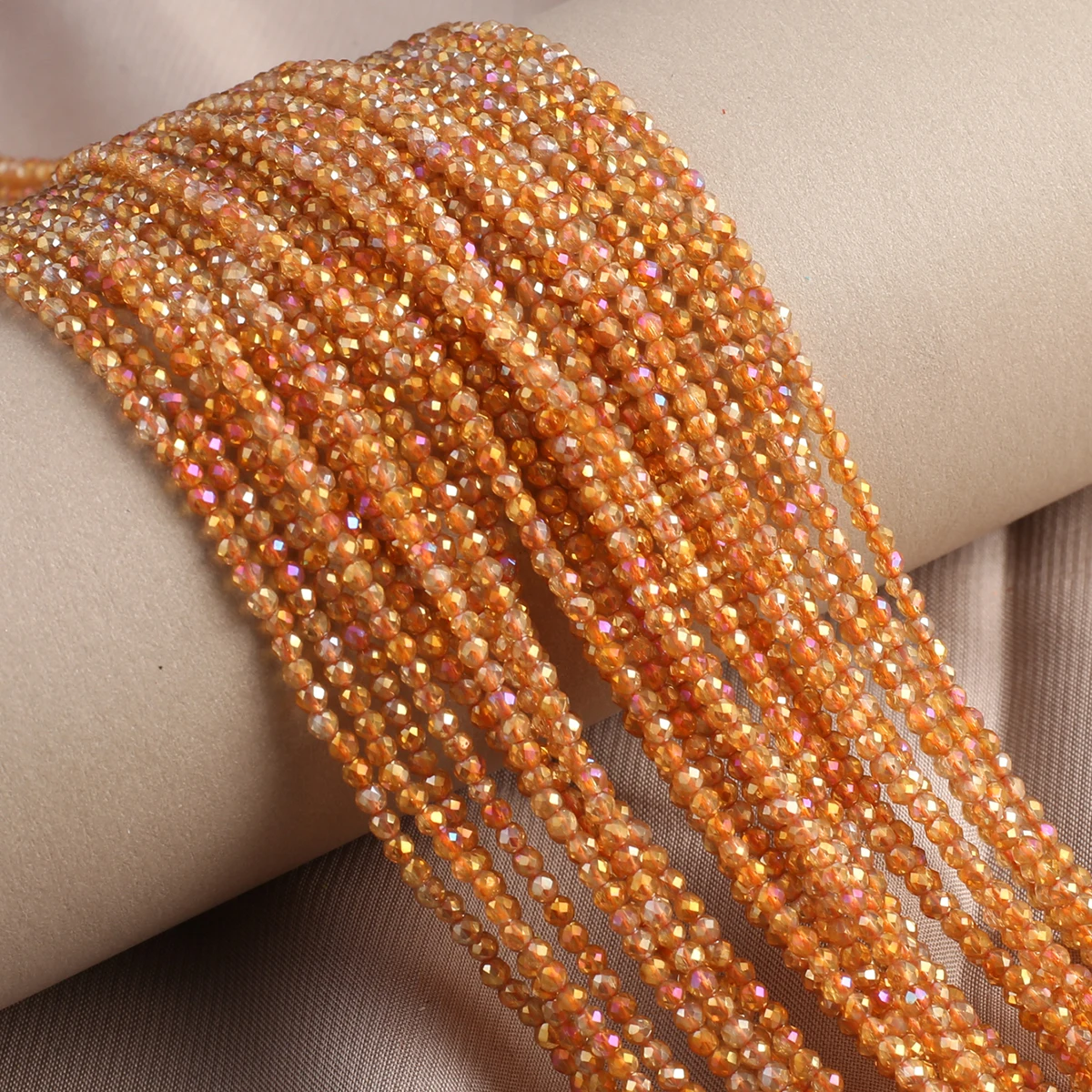 

Natural Stone Shiny Beads Small Faceted Loose Orange Spinel for Jewelry Making Diy Women Necklace Bracelet Accessories