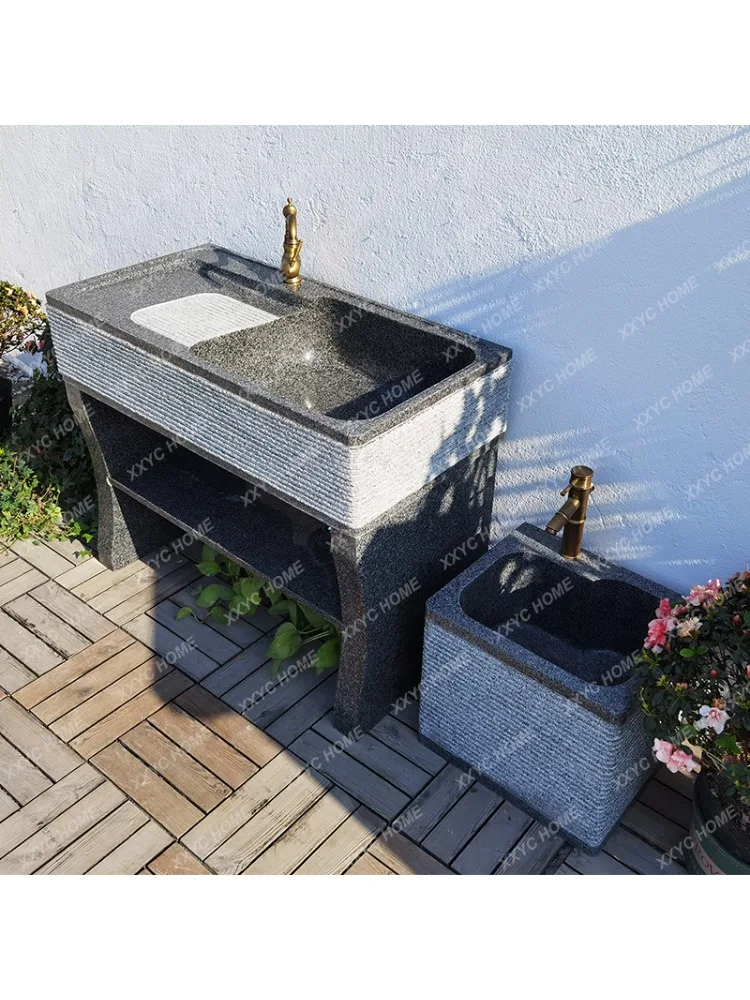 Натуральная Мраморная Ванна для стирки уличный стол во дворе с мойкой балконом