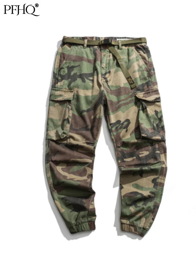 

PFHQ Men's Camouflage Pants New 2022 Spring Autumn Vinatge Trend Fashion Multiple Pockets Man Trousers Male Bottoms 21Q2089