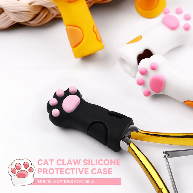 

Nail Enhancement Dead Skin Scissor Silicone Protective Cover Cute Cat Claw INS Recommended Nail Tools Anti Drop Cover