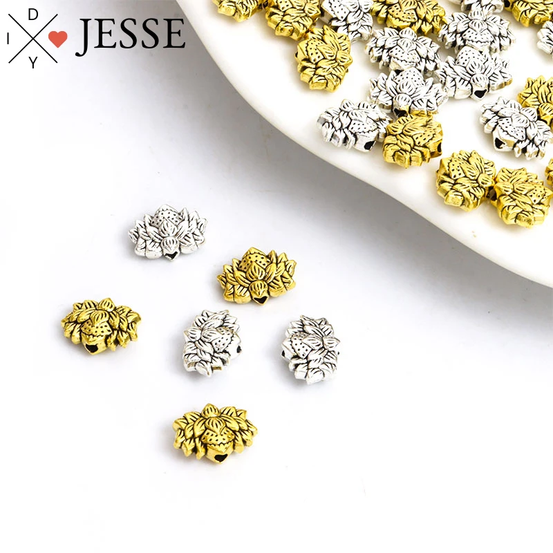 

10Pcs Popular Religious Belief Prayer Loose Beads Classic Creative Lotus Spacer Bead DIY Making Lucky Charms Jewelry Accessories