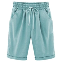 summer shorts women bermuda shorts large size 6xl loose casual sports cotton straight leg breathable sweatshorts jogging